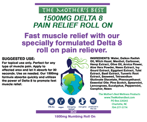 The Mothers Best 1500mg Delta 8 Pain Relief Roll On
