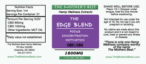 The Mothers Best CBD & CBG Edge Blend | Focus, Concentration, Motivation, Wellness