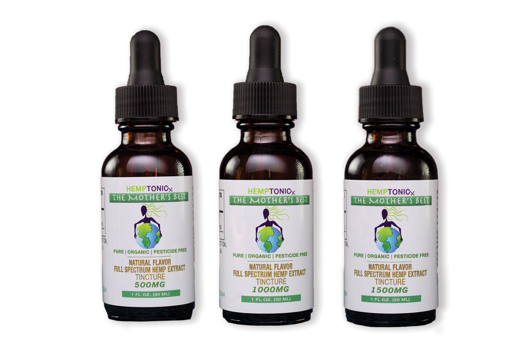 The Mothers Best Graduated Strength CBD Tincture 3 Pack